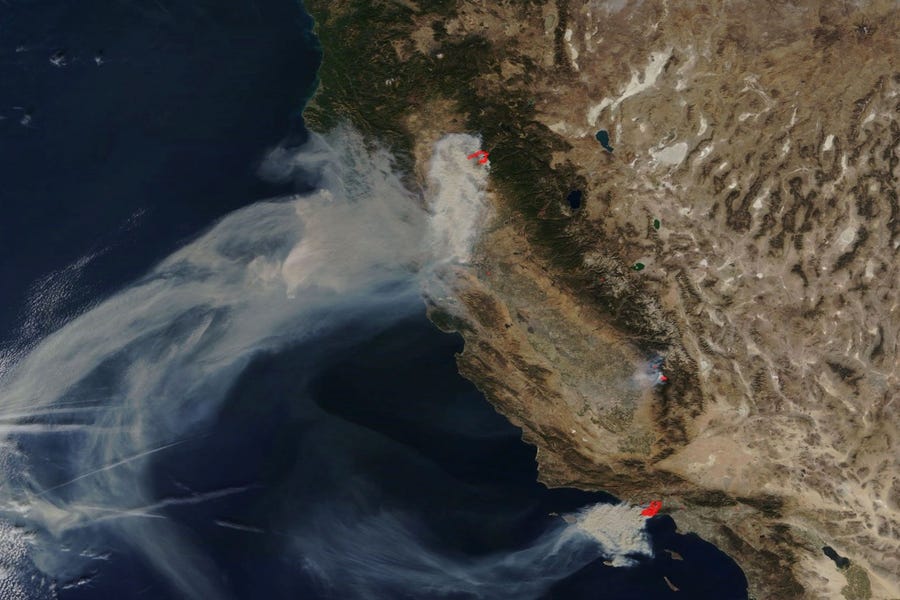 california wildfires burning satellite images space nasa 9nov2018 3